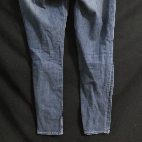 GAP - Skinny Roll Up | 4 / 27 R Regular Fit | Blue Washed Distressed Denim Jeans - Picture 14 of 16